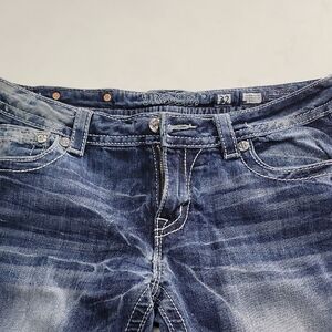 Women's Miss Me Light Blue Denim Jeans Boot Cut Size 32